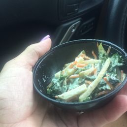 Kale slaw..this was ALL I got...two forkfulls Kale slaw..this was ALL I got...two forkfulls