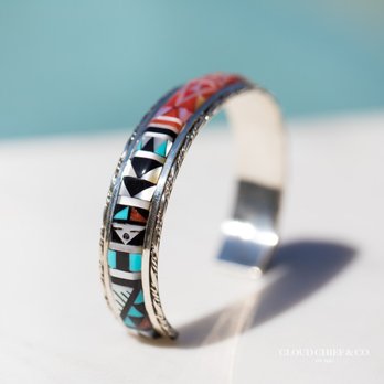 Cloud Chief & Co. - Cloud Chief & Co special collection Zuni sterling turquoise inlaid bracelet - Gift Shops Near Me - Tomball, Texas