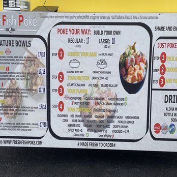 Vancouver Station Food Carts - Menu for Fresh Fish Poke - Bars Near Me - Vancouver, Washington