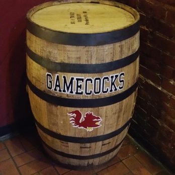Group Therapy - a wooden barrel with a gamecock's logo on it - Bars Near Me - Columbia, South Carolina Group Therapy - a wooden barrel with a gamecock's logo on it - Bars Near Me - Columbia, South Carolina