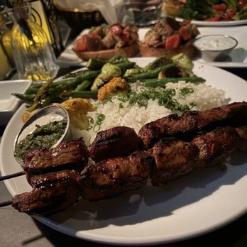 Olive Tree Cafe - Lamb Cab-bob with rice and veggies - Middle Eastern Near Me - New York, New York Olive Tree Cafe - Lamb Cab-bob with rice and veggies - Middle Eastern Near Me - New York, New York