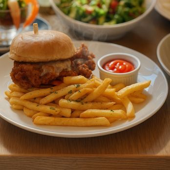 The Green Lounge - Buffalo Royale sandwich - New American Near Me - Paramus, New Jersey