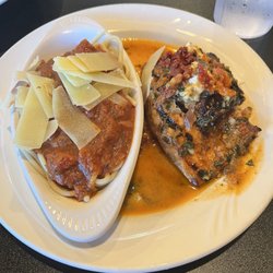 The Italian Grille - Salmon and side spaghetti