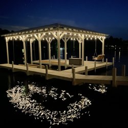 Holley Electric - Boat dock lighting and electrical for your next lake gathering.