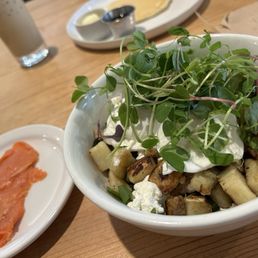 Nourish Bowl with side of smoked salmon Nourish Bowl with side of smoked salmon