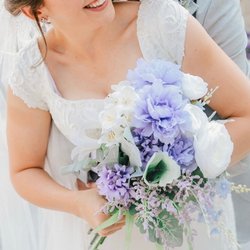 Mary's Bridal - As you can see on the left side, my under garments are showing, along with more skin than I wanted to show.