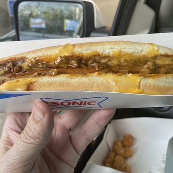 Sonic Drive-In - $1.99 foot-long Footlong Quarter Pound Coney Special for customers with the app - Fast Food Near Me - Reno, Nevada Sonic Drive-In - $1.99 foot-long Footlong Quarter Pound Coney Special for customers with the app - Fast Food Near Me - Reno, Nevada