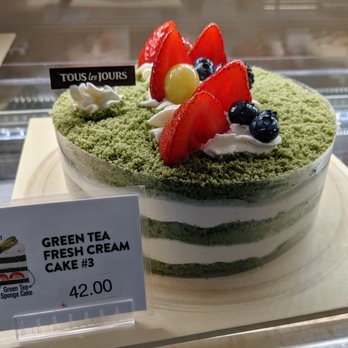 Tous Les Jours - Green Tea Fresh Cream Cake - Coffee & Tea Near Me - Houston, Texas Tous Les Jours - Green Tea Fresh Cream Cake - Coffee & Tea Near Me - Houston, Texas