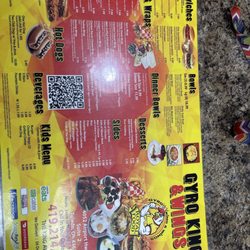 Mr. Gyro's & More - Menu front