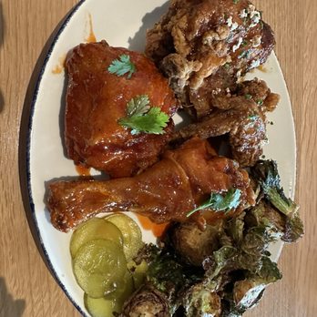 Tupelo Honey - Half Bird - Fried Chicken (half sorghum and half hot) - Southern Near Me - Omaha, Nebraska Tupelo Honey - Half Bird - Fried Chicken (half sorghum and half hot) - Southern Near Me - Omaha, Nebraska