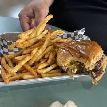 Dom's Burgers - Double onion burger - Burgers Near Me - Salt Lake City, Utah Dom's Burgers - Double onion burger - Burgers Near Me - Salt Lake City, Utah