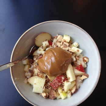 Grød - Porridge w apples, almonds, & dulce de leche - Breakfast & Brunch Near Me - Copenhagen, 84 Grød - Porridge w apples, almonds, & dulce de leche - Breakfast & Brunch Near Me - Copenhagen, 84