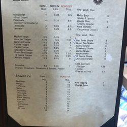 Coffee Monster - Menu