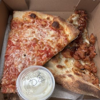 Dough & Co Pizza - Regular slice and BBQ slice - Pizza Near Me - Oyster Bay, New York Dough & Co Pizza - Regular slice and BBQ slice - Pizza Near Me - Oyster Bay, New York