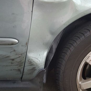 Goodbye Dents Mobile - Fender damage kept door from opening easily. - Body Shops Near Me Goodbye Dents Mobile - Fender damage kept door from opening easily. - Body Shops Near Me