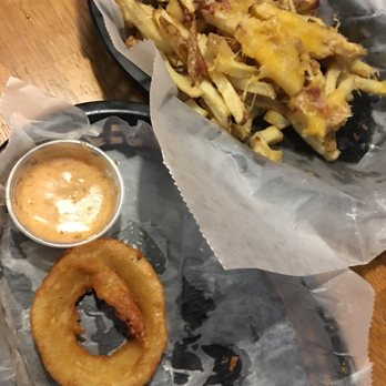 O'Neals Pub - a tray of fries and onion rings - Irish Near Me - Pine Grove, Pennsylvania