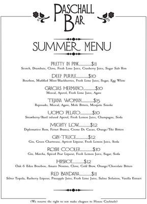 Menu photo 8 Paschall Bar Denton, TX