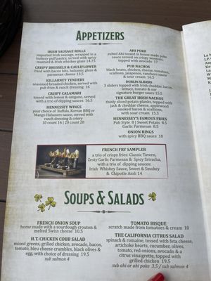 Menu photo 3 Hennessey's La Jolla La Jolla, CA