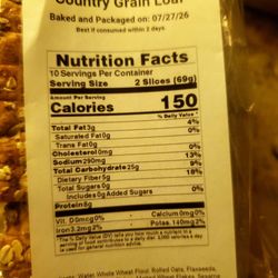 No sugar or additives. All natural fresh ingredients - 7/28/2026