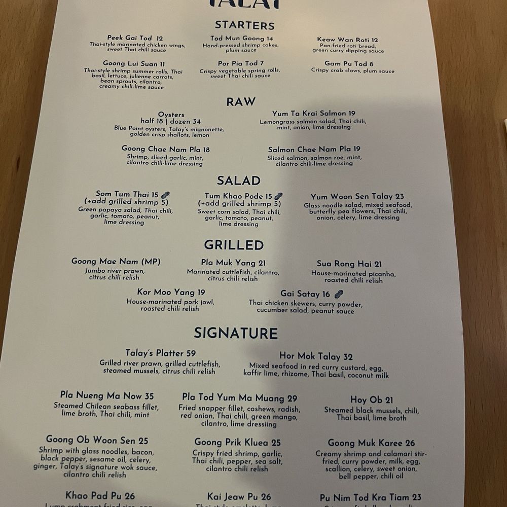 TALAY - Menu - Thai Near Me - Orlando, Florida TALAY - Menu - Thai Near Me - Orlando, Florida