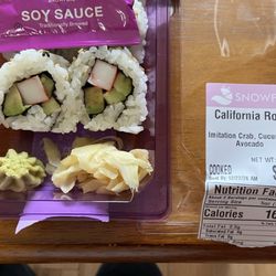 Hannaford Supermarket - California Roll-Sushi "to go"-12/2024
