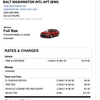 Enterprise Rent-A-Car - This is the second reservation that our builder made over the phone on my behalf. When Ms. Walsh told me it was not valid. - Car Rental Near Me - Saint Augustine, Florida