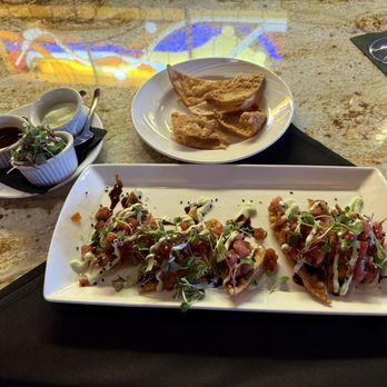 Eddie Merlot's - Ahi Tuna Wontons - Seafood Near Me - Columbus, Ohio Eddie Merlot's - Ahi Tuna Wontons - Seafood Near Me - Columbus, Ohio