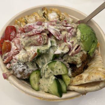 CAVA - Lamb meatballs and chicken shawarma bowl - Salad Near Me - Los Angeles, California