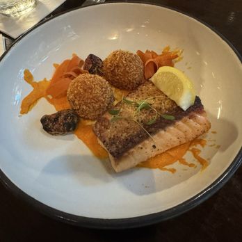 Biga On The Banks - Baked north sea salmon - New American Near Me - San Antonio, Texas