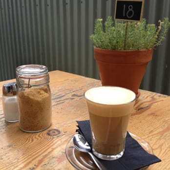 Whipped Bake Bar Cafe - Soy latte drinking out in their garden out back. - Restaurants Near Me - Semaphore, SA Whipped Bake Bar Cafe - Soy latte drinking out in their garden out back. - Restaurants Near Me - Semaphore, SA