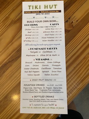 Menu photo 1 Tiki Hut San Luis Obispo, CA Menu photo 1 Tiki Hut San Luis Obispo, CA