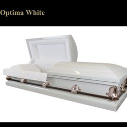 Discount Casket Retailers - Optima white casket
