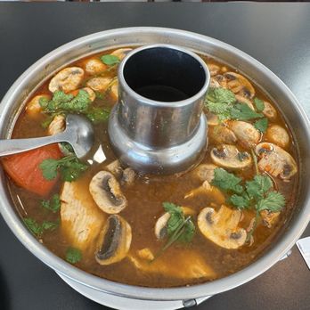 House of Basil - Tom Yum with chicken. Lots of mushrooms! - Thai Near Me - San Ramon, California House of Basil - Tom Yum with chicken. Lots of mushrooms! - Thai Near Me - San Ramon, California