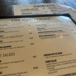 The Waterfront on Brown's Lake - Menus