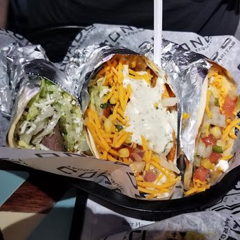 Condado Tacos - 3 tacos, including some Juicy Lucy shells. 12/9/19 - Tacos Near Me - Royal Oak, Michigan