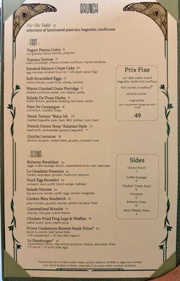 Menu photo 1 Bar Boheme Las Vegas, NV