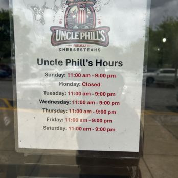 Uncle Phill’s - Store Hours - Cheesesteaks Near Me - Atlanta, Georgia