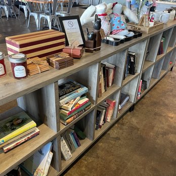 Lovely Day Cafe - Books in the entry area - Breakfast & Brunch Near Me - Bedford, Texas