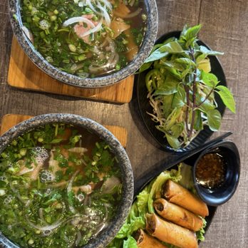 Pholuscious - 14 Rare & Brisket Beef Pho / Phở Tái Chín 2. Fried Egg Rolls / Cha Giò (4 Rolls) - Vietnamese Near Me - Huntington Beach, California Pholuscious - 14 Rare & Brisket Beef Pho / Phở Tái Chín 2. Fried Egg Rolls / Cha Giò (4 Rolls) - Vietnamese Near Me - Huntington Beach, California