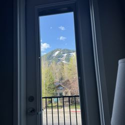 Huff House Inn and Cabins - View from our room/bed!