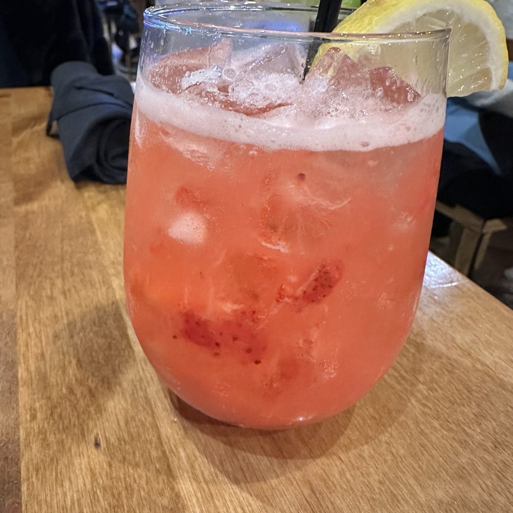 Estella - Strawberry spritz mocktail - American Near Me - Boston, Massachusetts