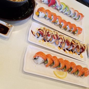 J Sushi Orange - Rainbow Crunchy roll, Mango and Salmon roll, Blazing Night, Udon, and Salmon Lover. - Sushi Bars Near Me - Orange, California J Sushi Orange - Rainbow Crunchy roll, Mango and Salmon roll, Blazing Night, Udon, and Salmon Lover. - Sushi Bars Near Me - Orange, California