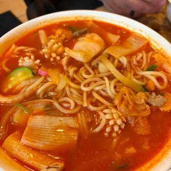 Korean Chili - Oh my God, they started his noodle from scratch! So good I even ask a bottle of rice to mix with leftover noodle soup - Korean Near Me - Tulare, California Korean Chili - Oh my God, they started his noodle from scratch! So good I even ask a bottle of rice to mix with leftover noodle soup - Korean Near Me - Tulare, California