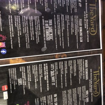 The Yard Haledon - Menu - Sports Bars Near Me - Haledon, New Jersey