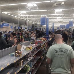 Line at checkout on a routine Saturday afternoon.. Line at checkout on a routine Saturday afternoon..