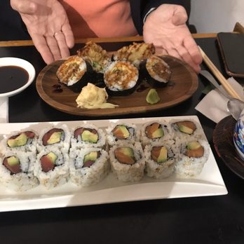 Geido - Tuna avocado, salmon avocado and kamikaze roll (maybe). - Japanese Near Me - Brooklyn, New York Geido - Tuna avocado, salmon avocado and kamikaze roll (maybe). - Japanese Near Me - Brooklyn, New York