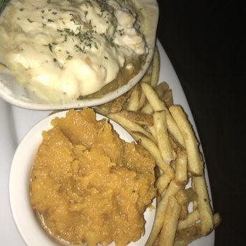 Kimberly’s at the Marina - Stuffed haddock with a side of butternut squash and fries - Seafood Near Me - Hampden, Maine Kimberly’s at the Marina - Stuffed haddock with a side of butternut squash and fries - Seafood Near Me - Hampden, Maine