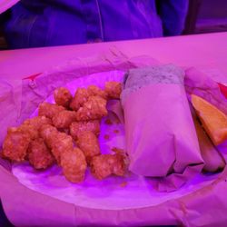 Long Doggers - Palm Bay - Turkey wrap with tater barrels.