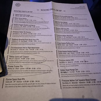 Wildfire Public House - Rotating beer menu (June 2023) - I circled the 4 beers that I ended up sampling - Breakfast & Brunch Near Me - Modesto, California