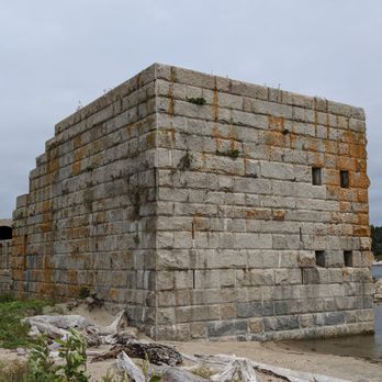 Fort Popham - Exterior, from footpath off to the right. - Boating Near Me - Phippsburg, Maine